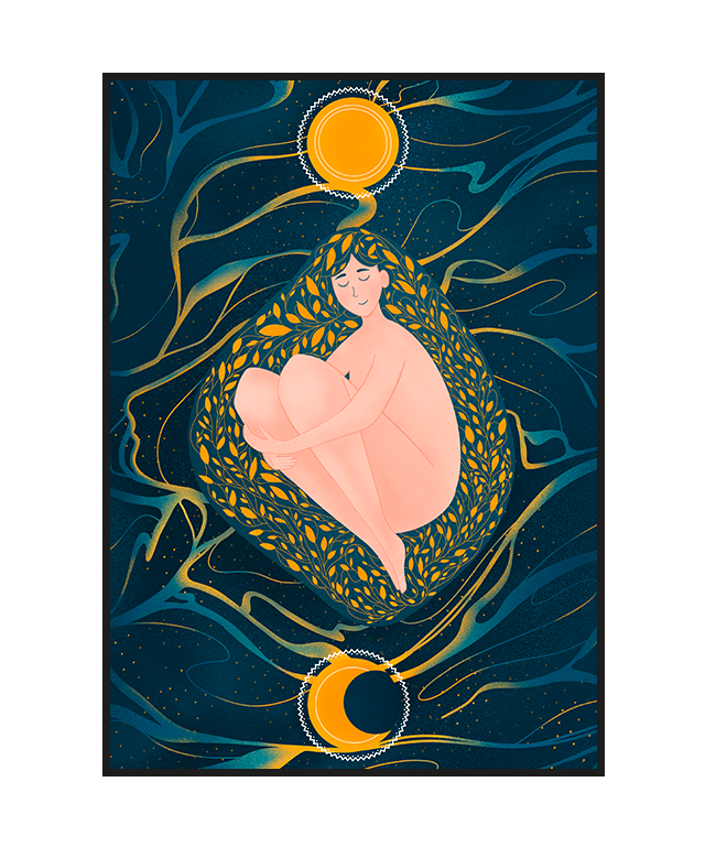 kobiecosc beztrosko beztrosko koncept plakat ilustracja dla kobiet rozwoj przedsiebiorczosc siostrzenstwo rozwoj ladne rzeczy ksiezyc fazy ksiezyca astrologia plakat na scianie projektantka cialo kobieta autentycznosc szukanie siebie plakat premium fazy ksiezyca dzikosc proces joga bliskosc wszystko gra swiadomosc dekoracja wnetrz plakat na sciane dekoracja